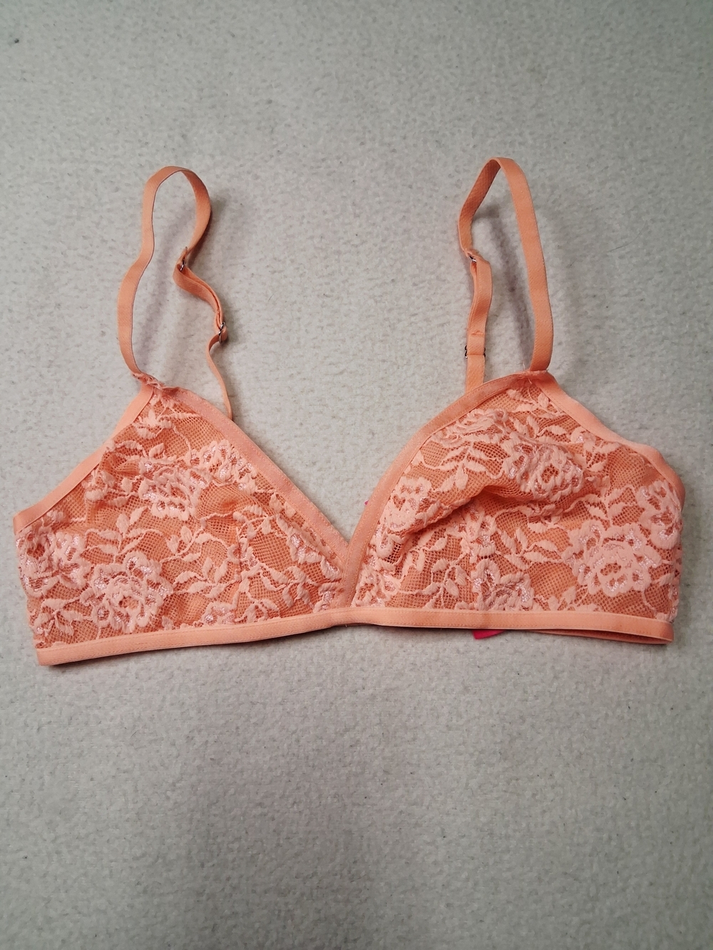 4/20$ La SENZA Peach Lace Triangle Bralette